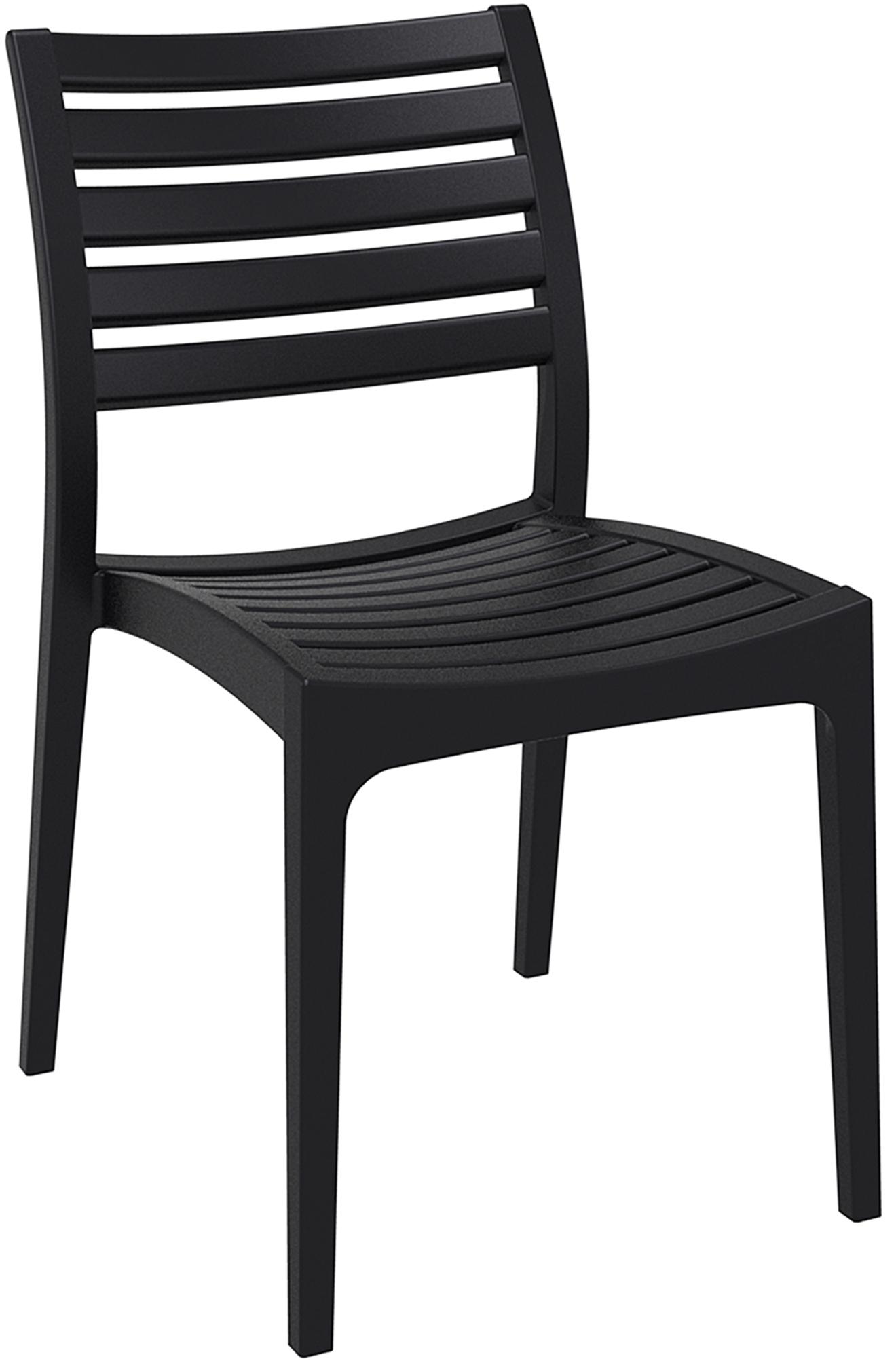 Chaises de jardin Empilable en plastique Noir