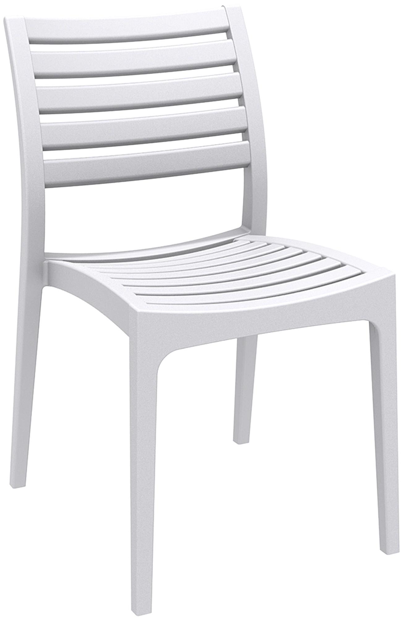 Chaises de jardin Empilable en plastique Blanc