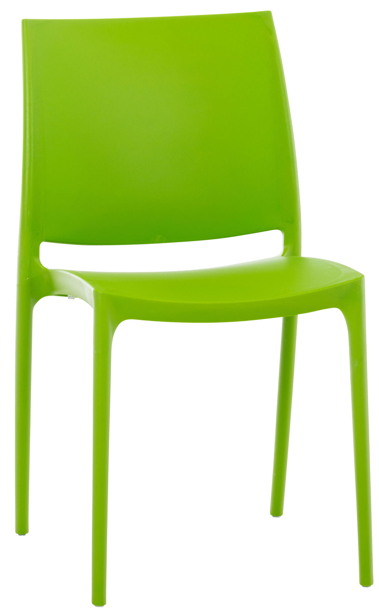 Chaise de jardin empilable résistante aux UV en plastique Vert