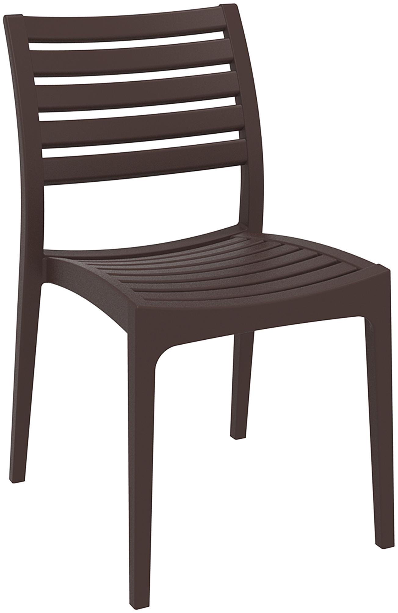 chaises de jardin empilable en plastique marron