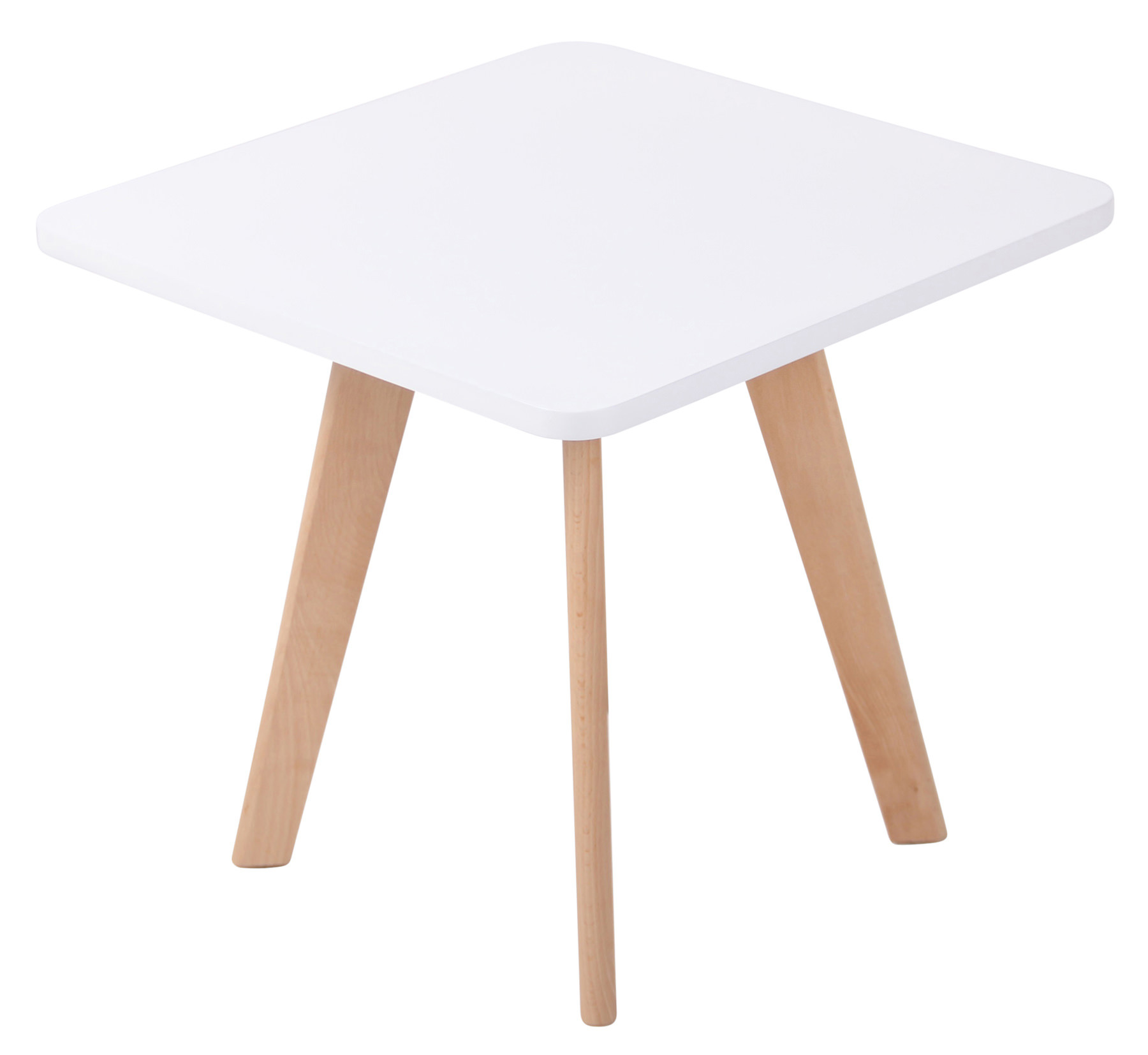 table d'appoint carrée en bois blanc