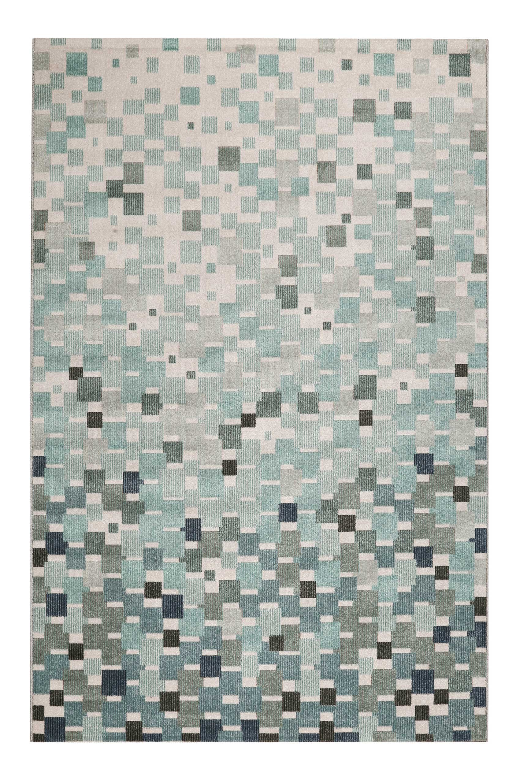 Tapis intérieur/extérieur ras motif graphique bleu 200x290