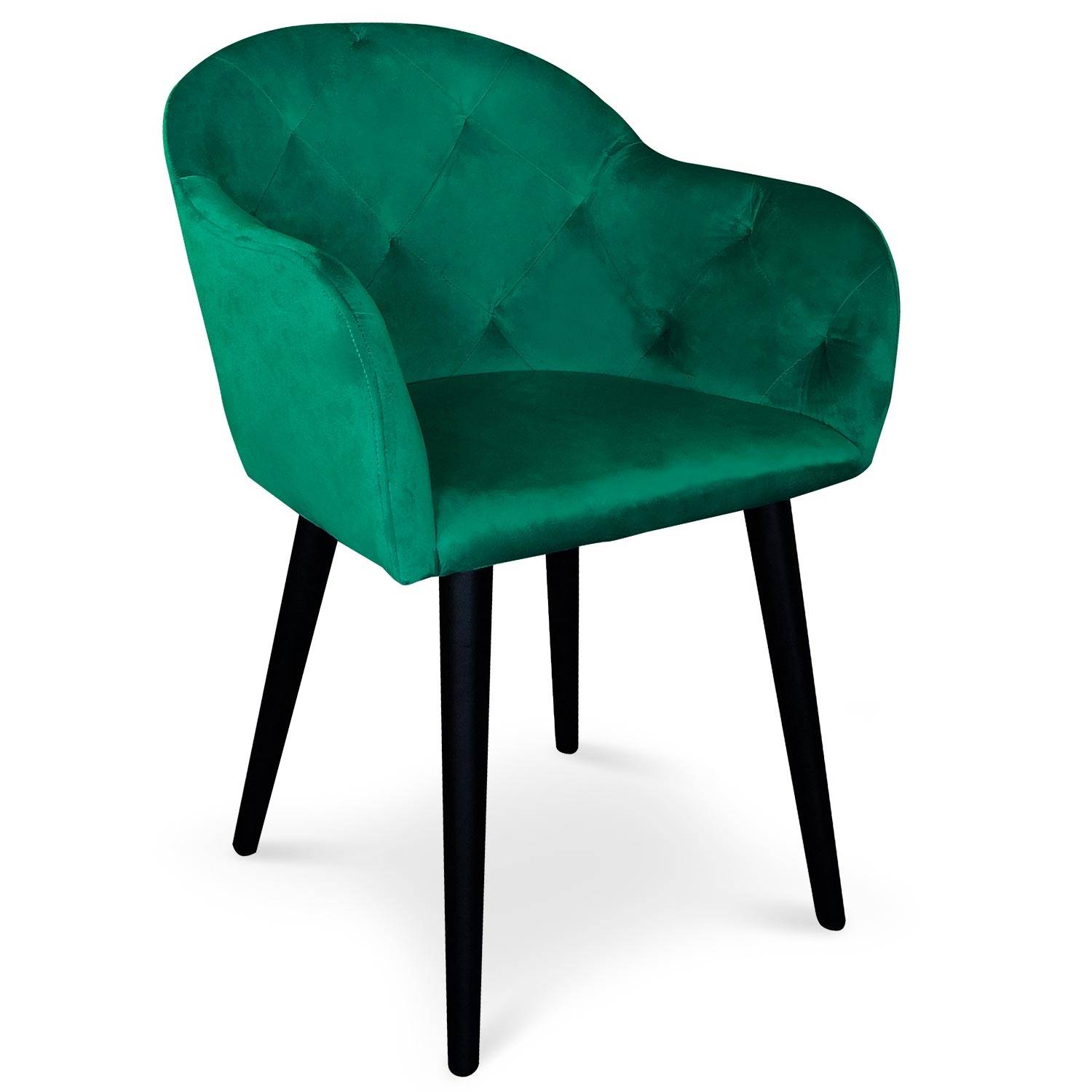 fauteuil velours vert