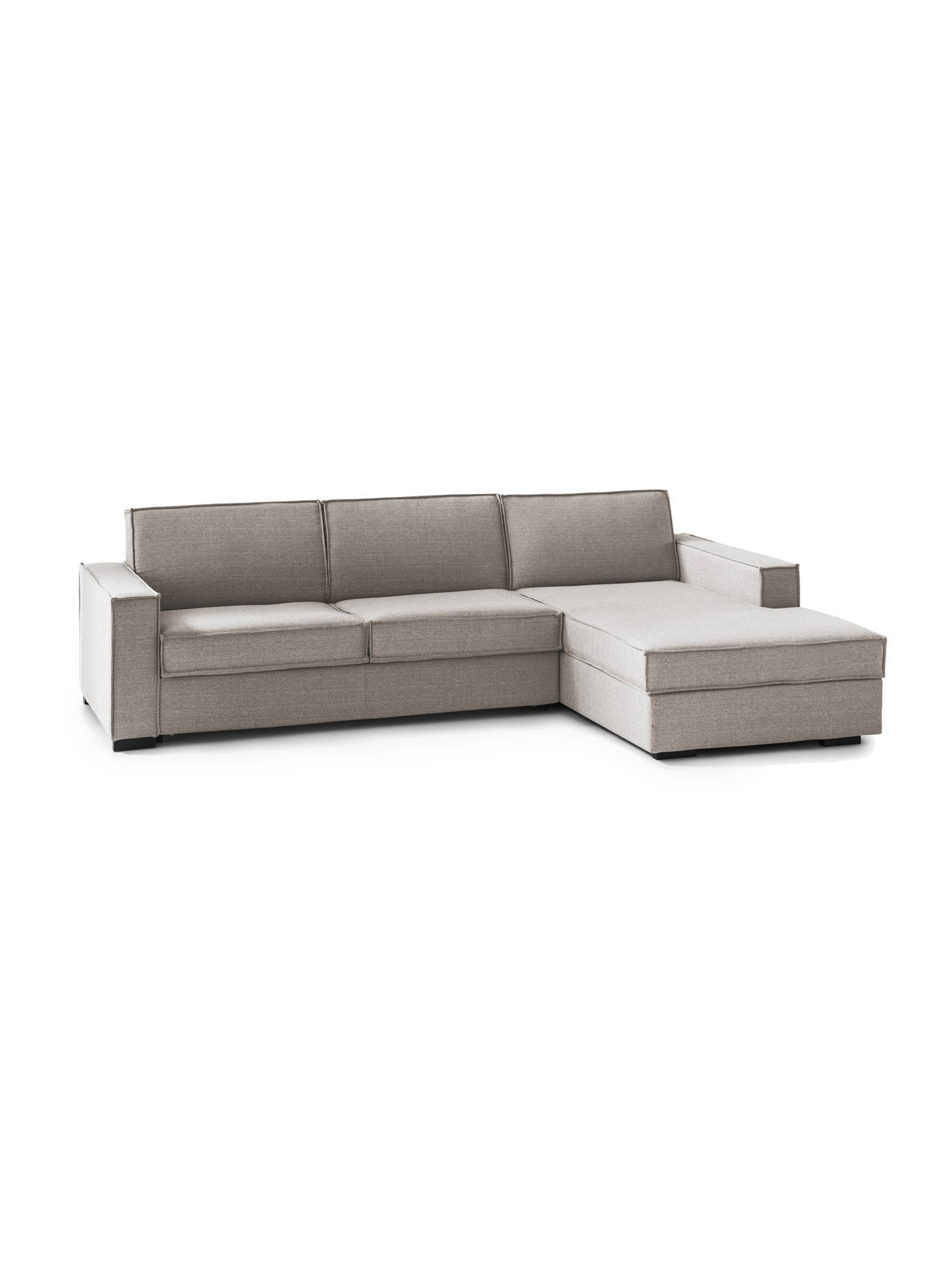 Canapé d'angle 3 places Gris Tissu Moderne Confort Promotion