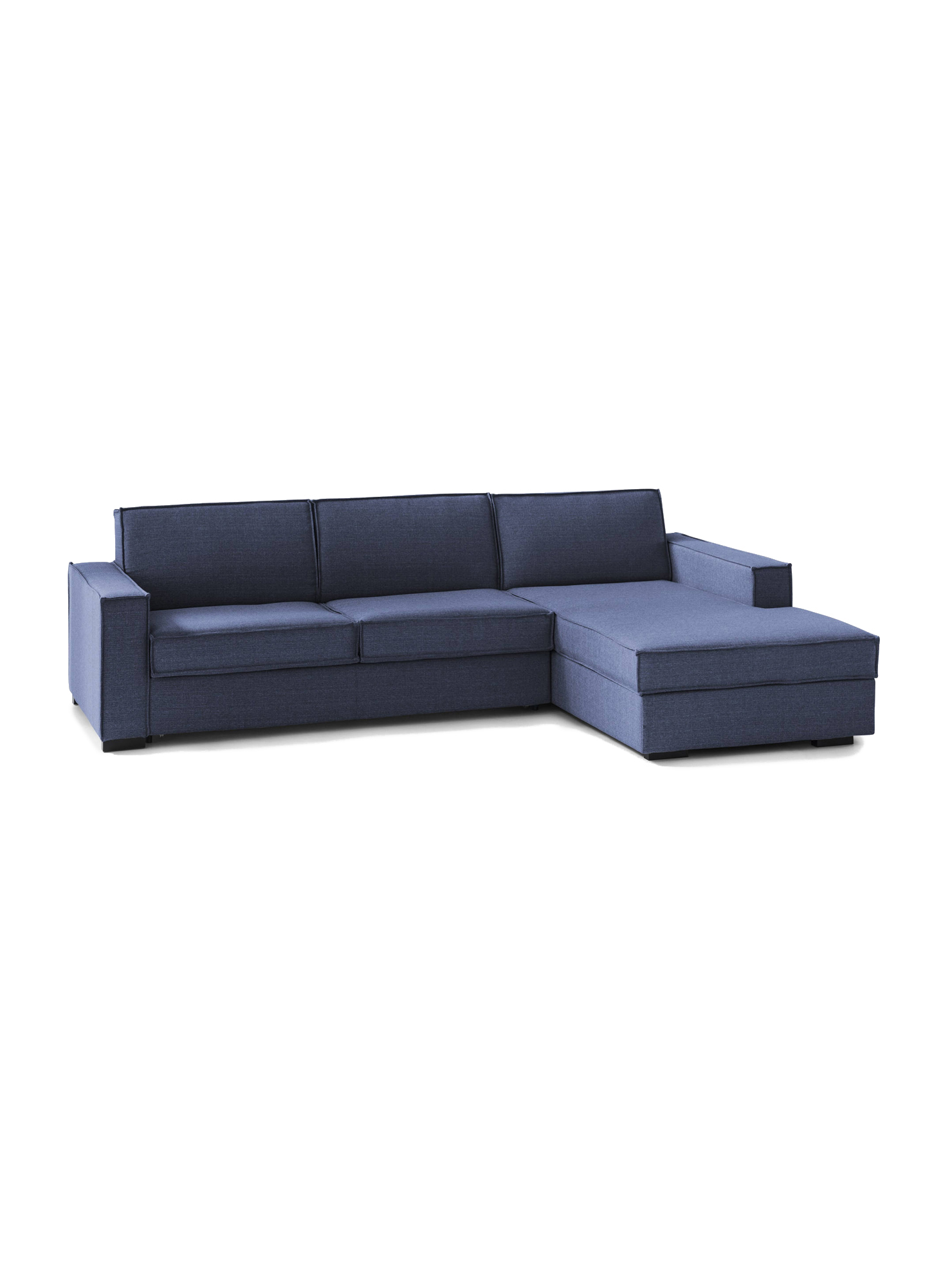 Canapé d'angle 3 places Bleu Tissu Moderne Confort Promotion