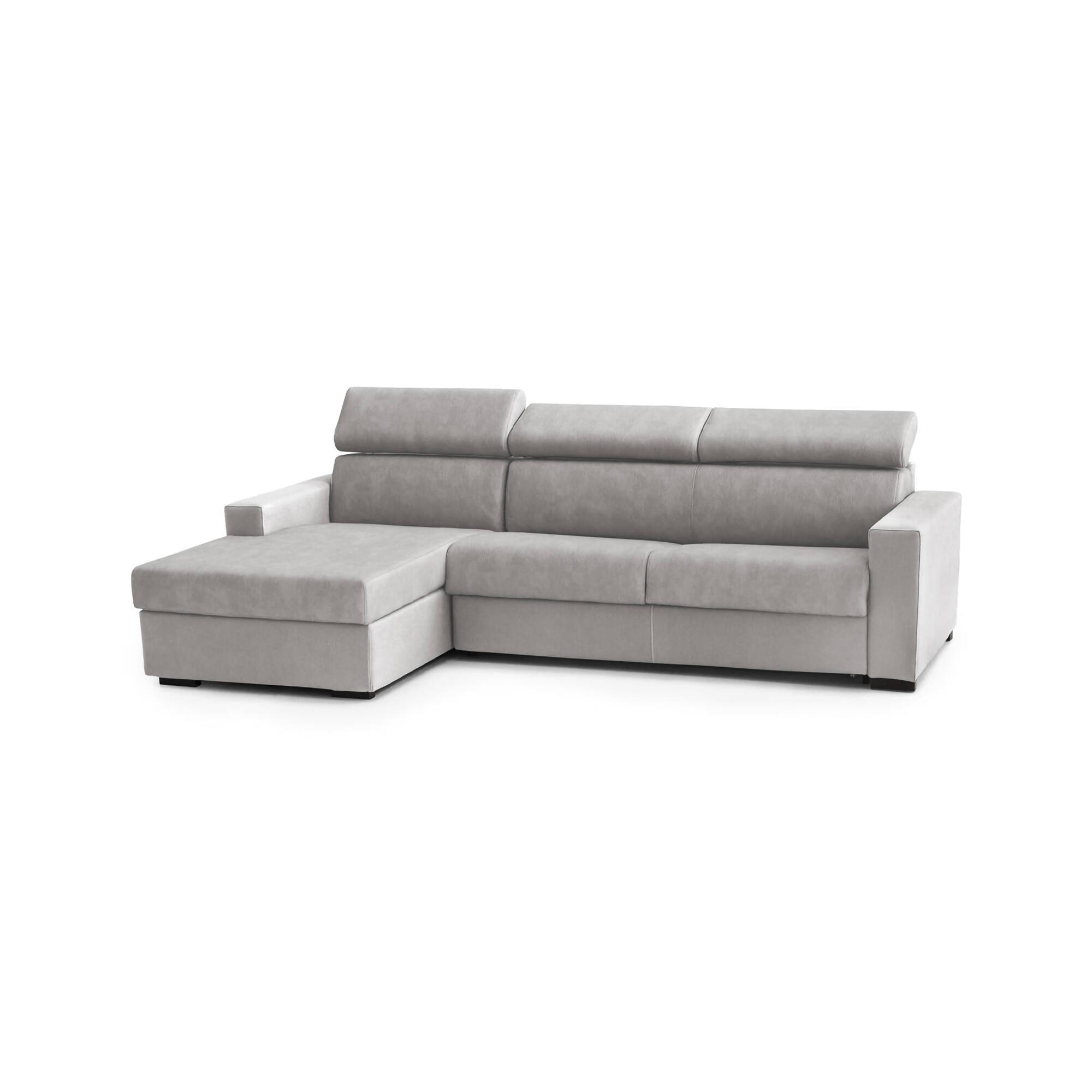 Canapé d'angle 3 places Gris Tissu Moderne Confort Promotion