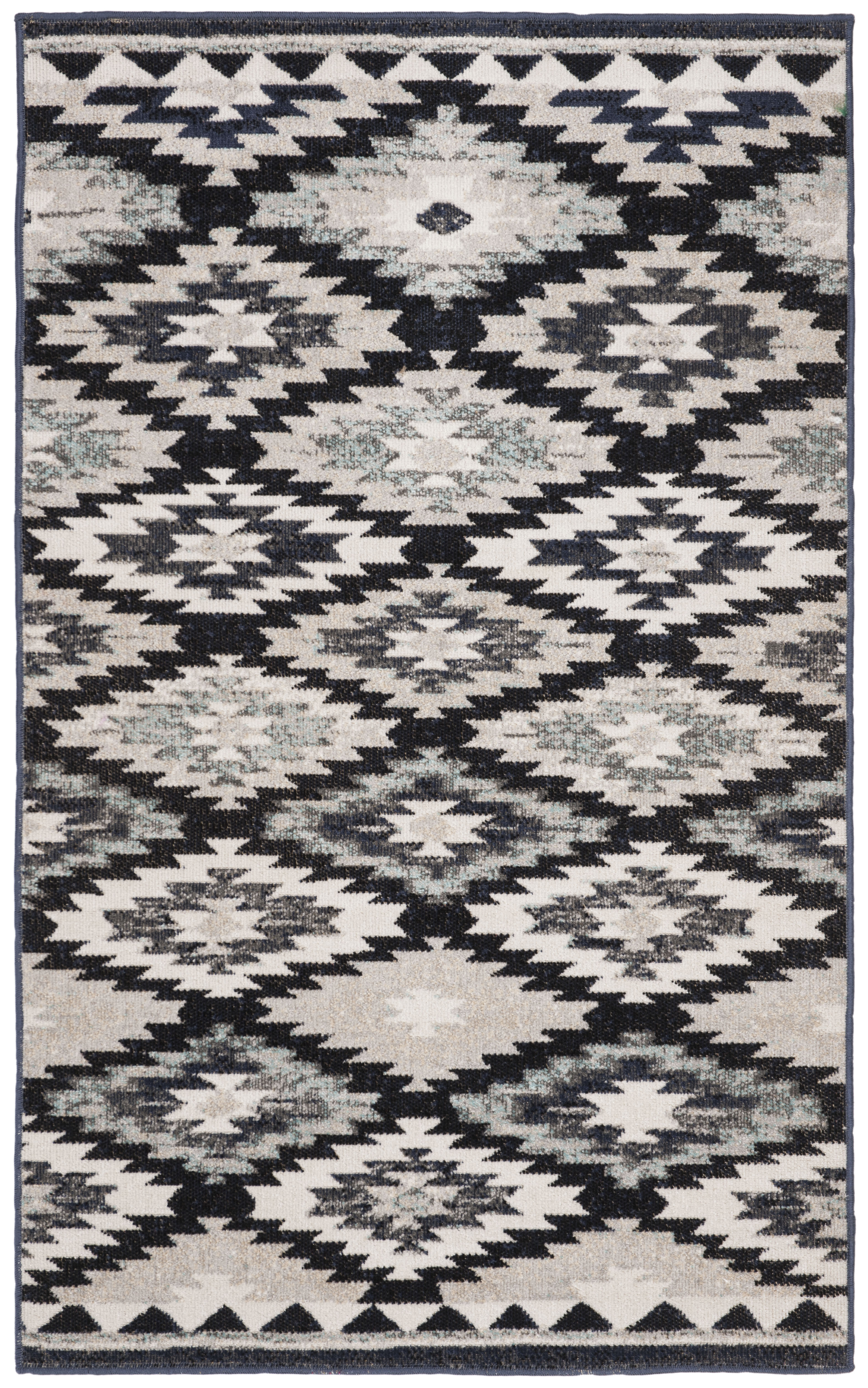 Tapis d'intérieur/extérieur Gris/Noir 90 X 150