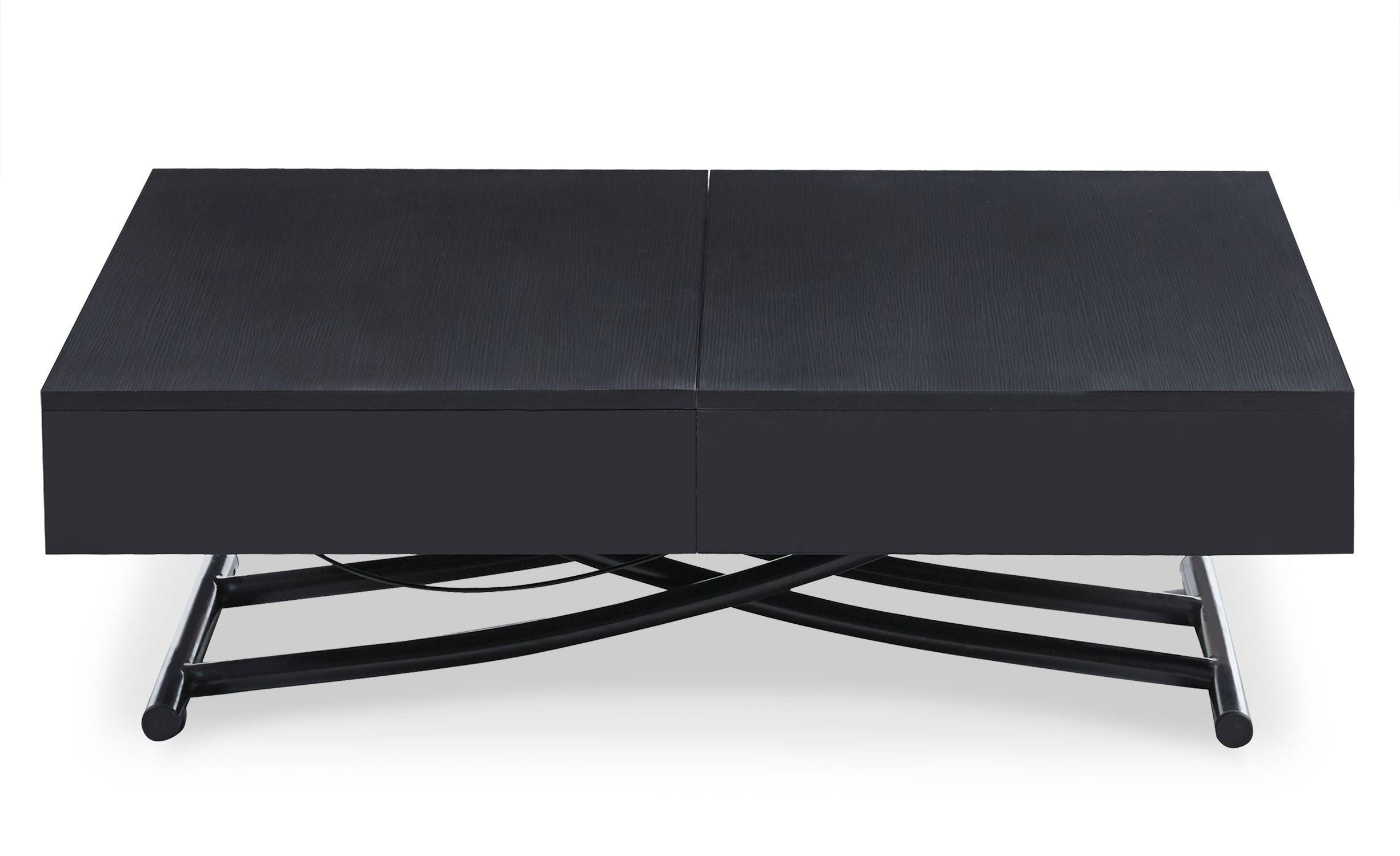table basse relevable noir mat