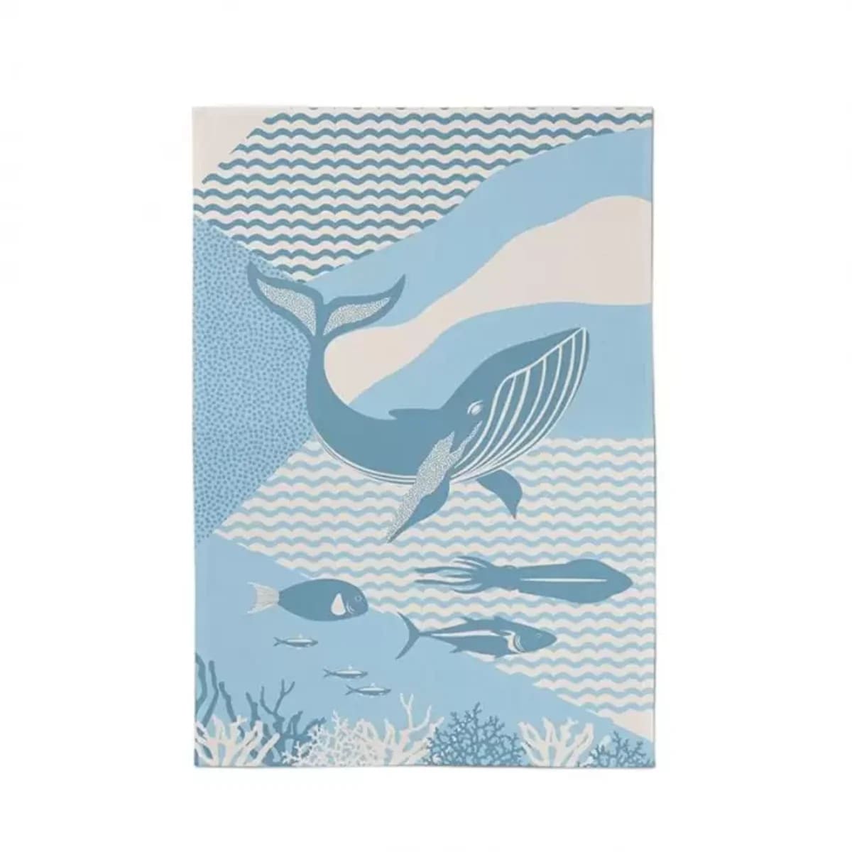 torchon de cuisine coton kontatu panorama balea bleu 50x70 cm