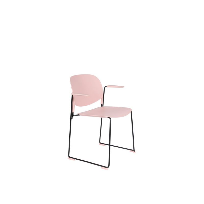 fauteuil design en polypropylène rose