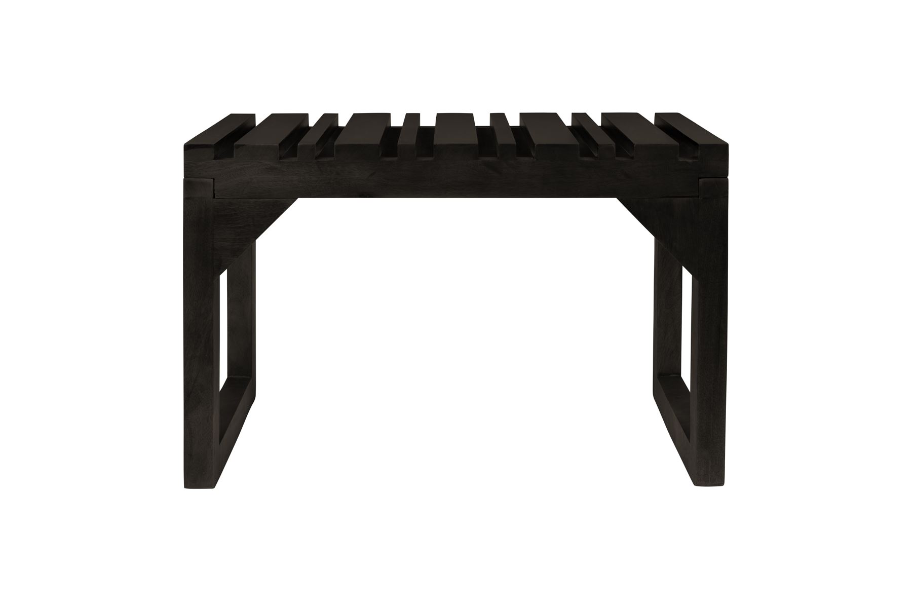 Banc en bois noir