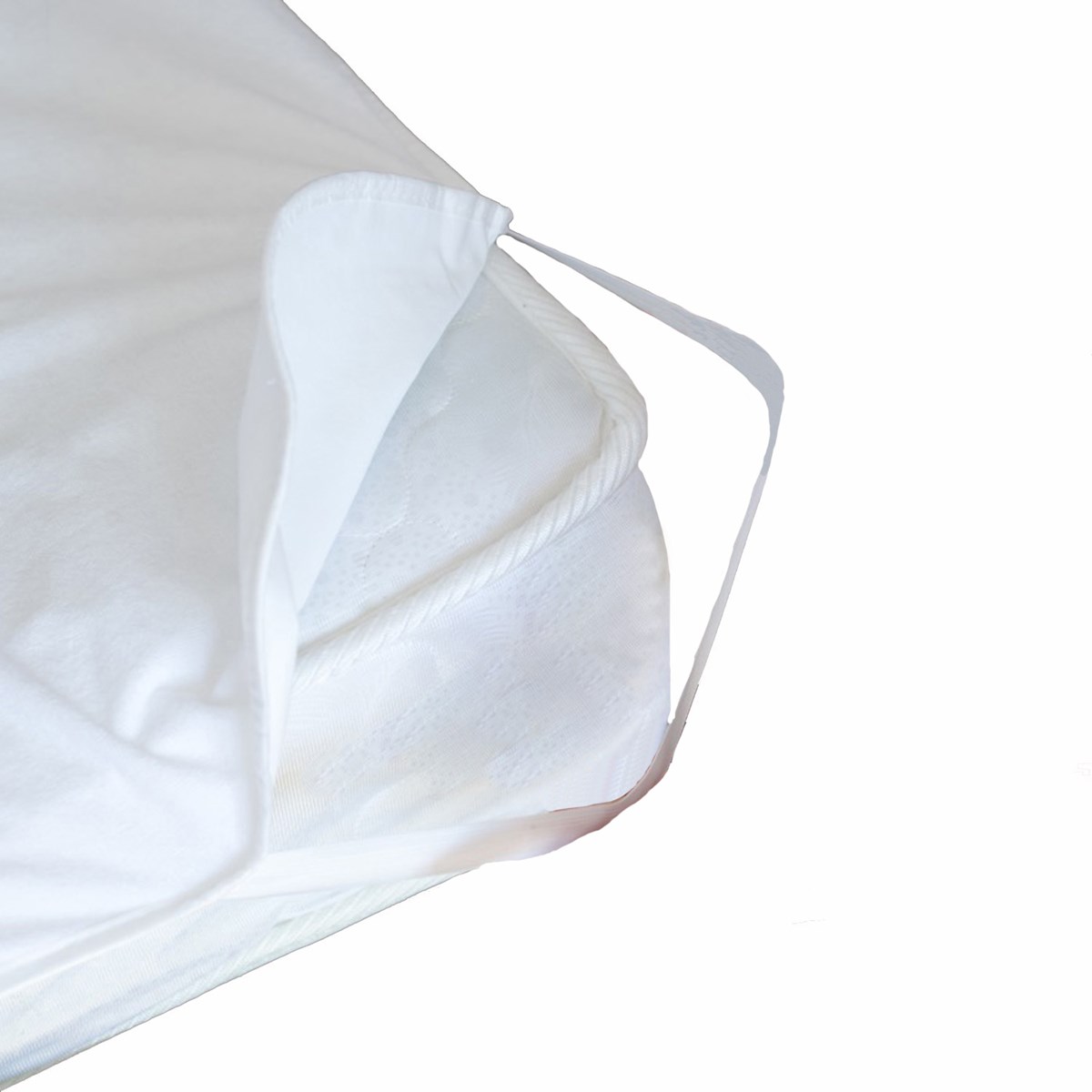 protège matelas imperméable  en coton blanc 140x190 cm