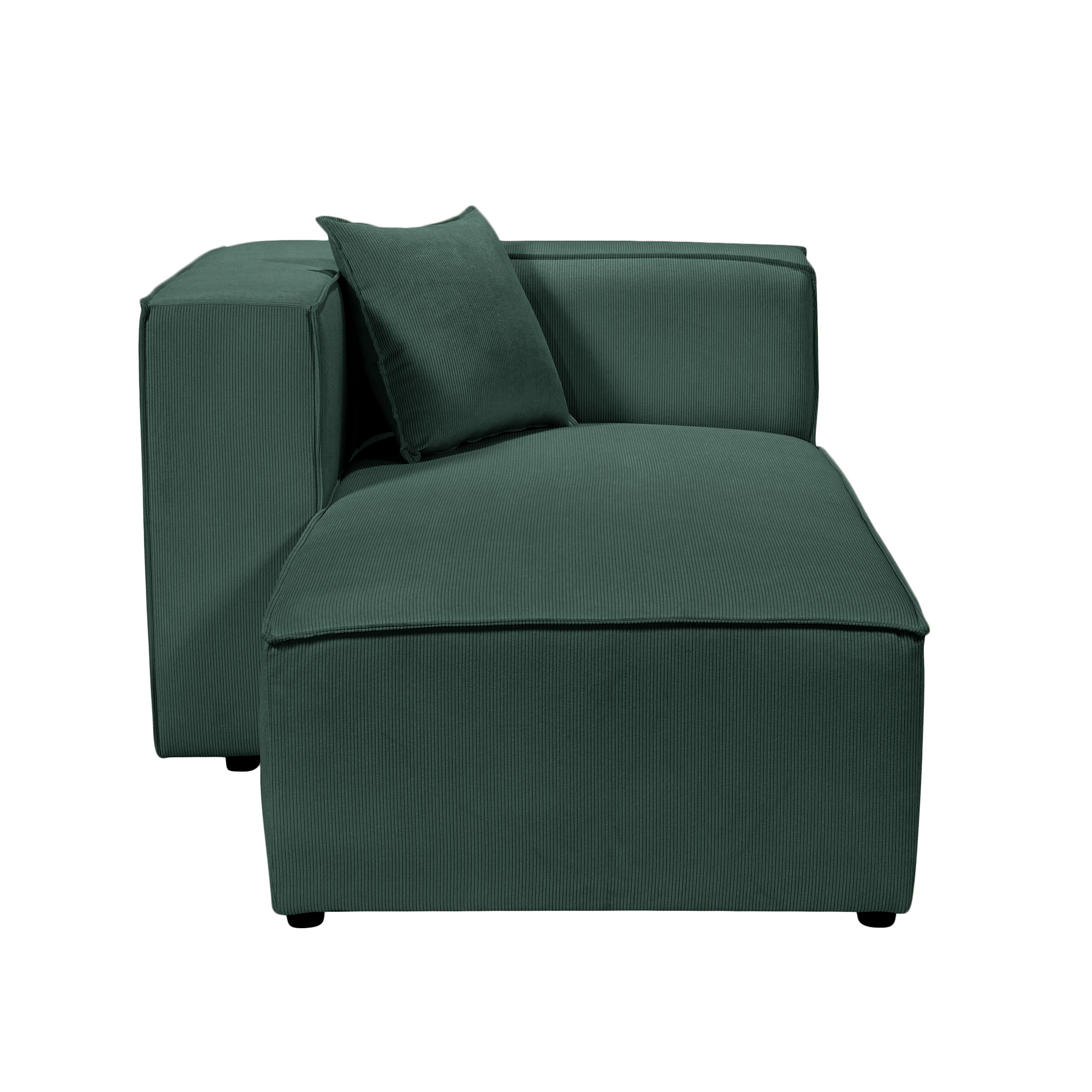 Canapé modulable Velours Moderne Confort Vert Promotion