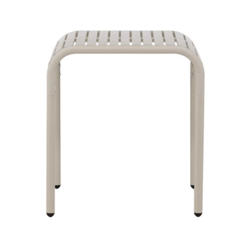 Table de jardin en aliminium 70x70cm beige