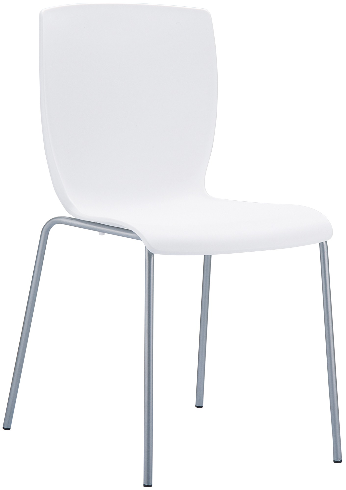 chaise salle à manger et assise en plastique Blanc