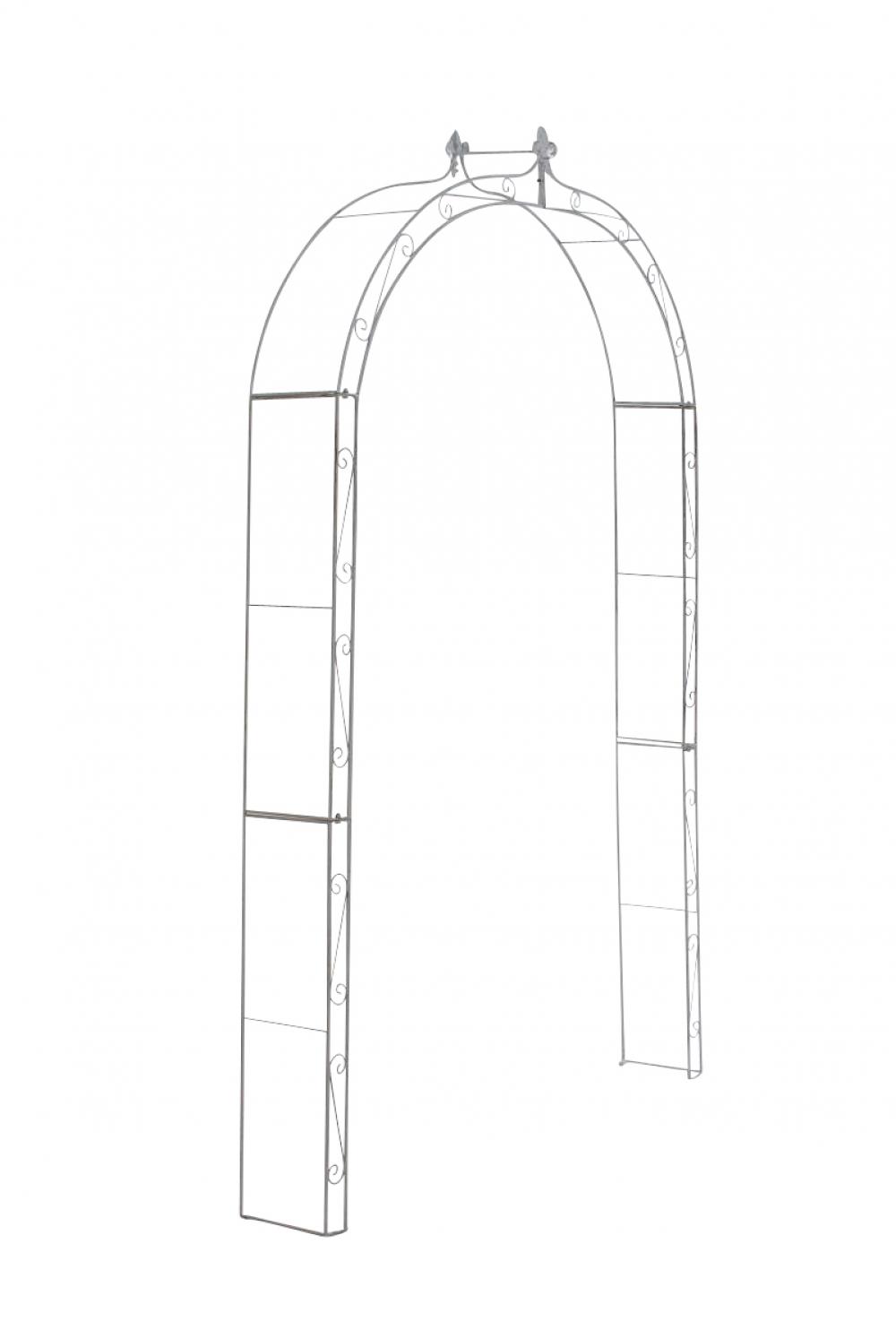 Arche pour plantes grimpantes en métal Blanc antique