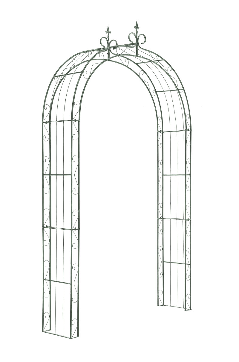 Arche pour plantes grimpantes en métal Vert antique