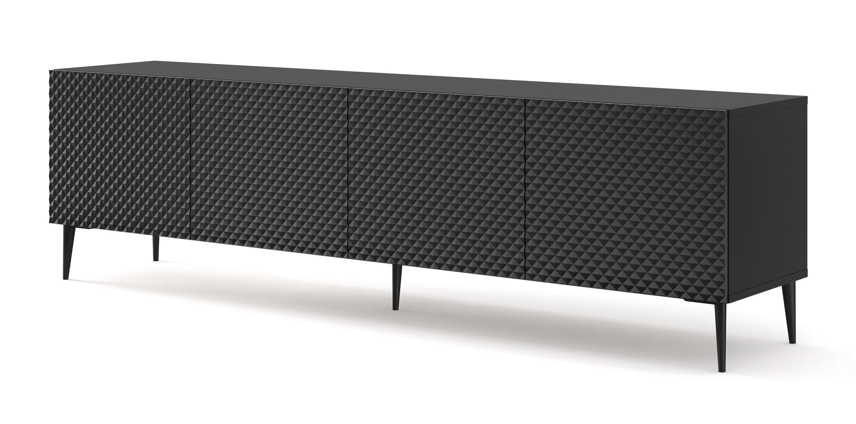 Meuble TV effet bois Noir