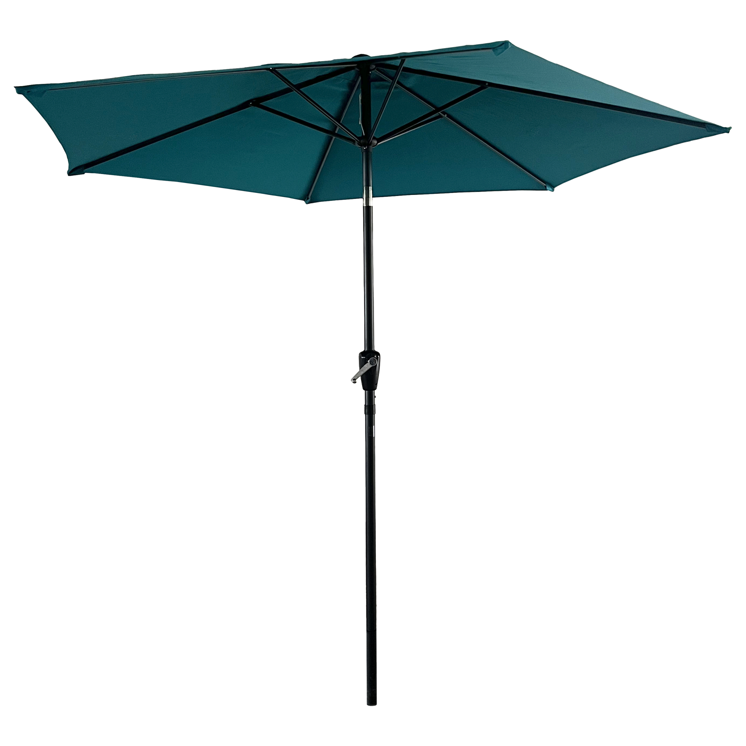 Parasol droit rond 2,70m en aluminium et toile bleu