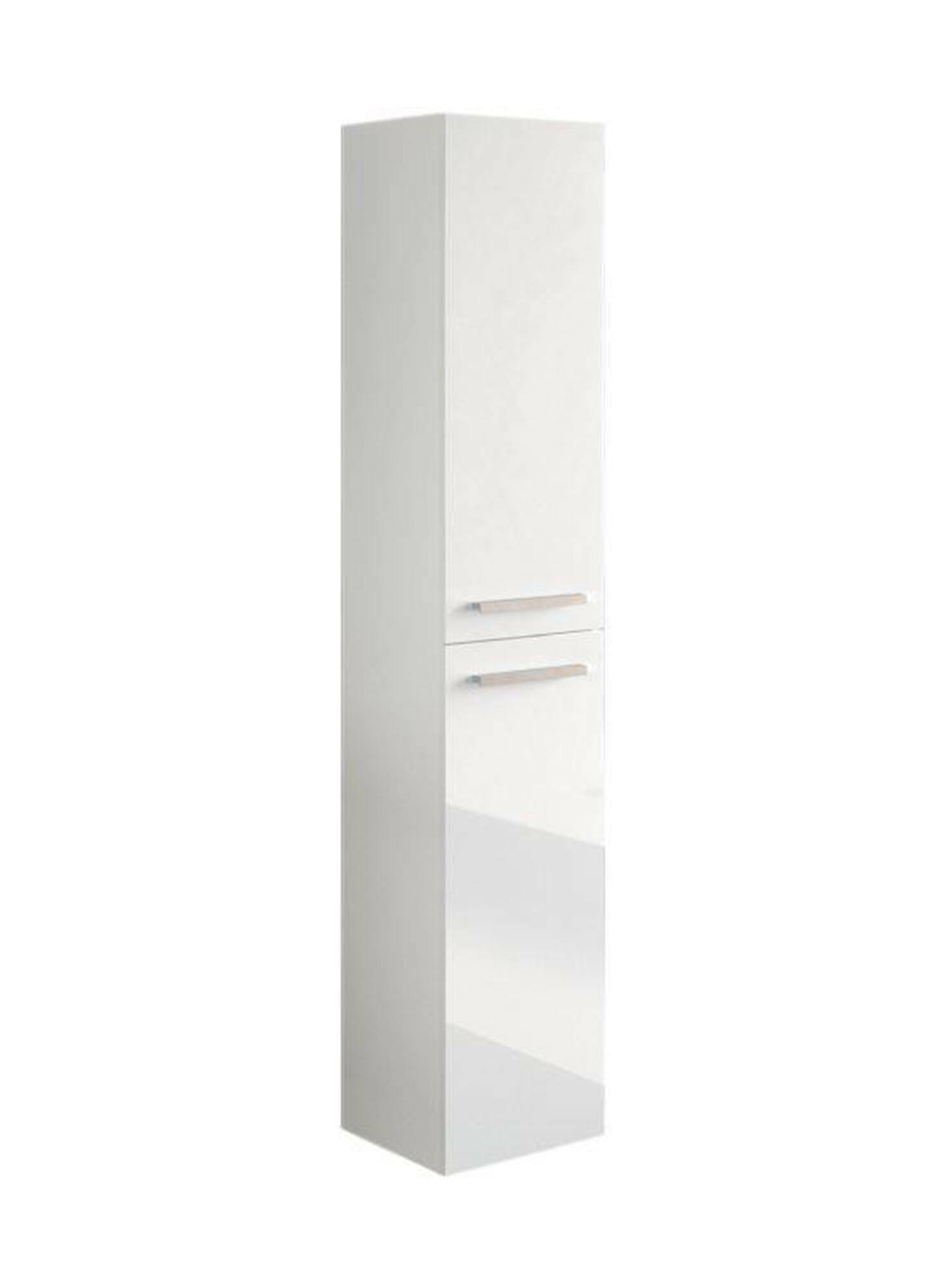 armoire à colonnes effet bois blanc brillant 150x25 cm