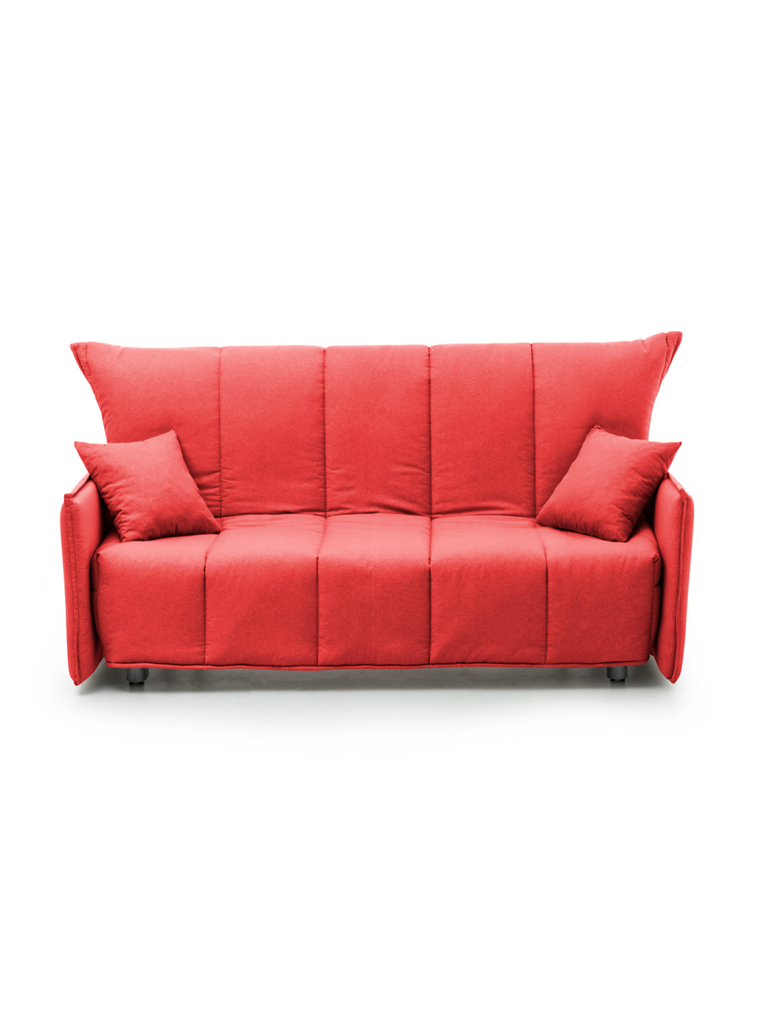 Canapé droit 2 places Rouge Tissu Moderne Confort
