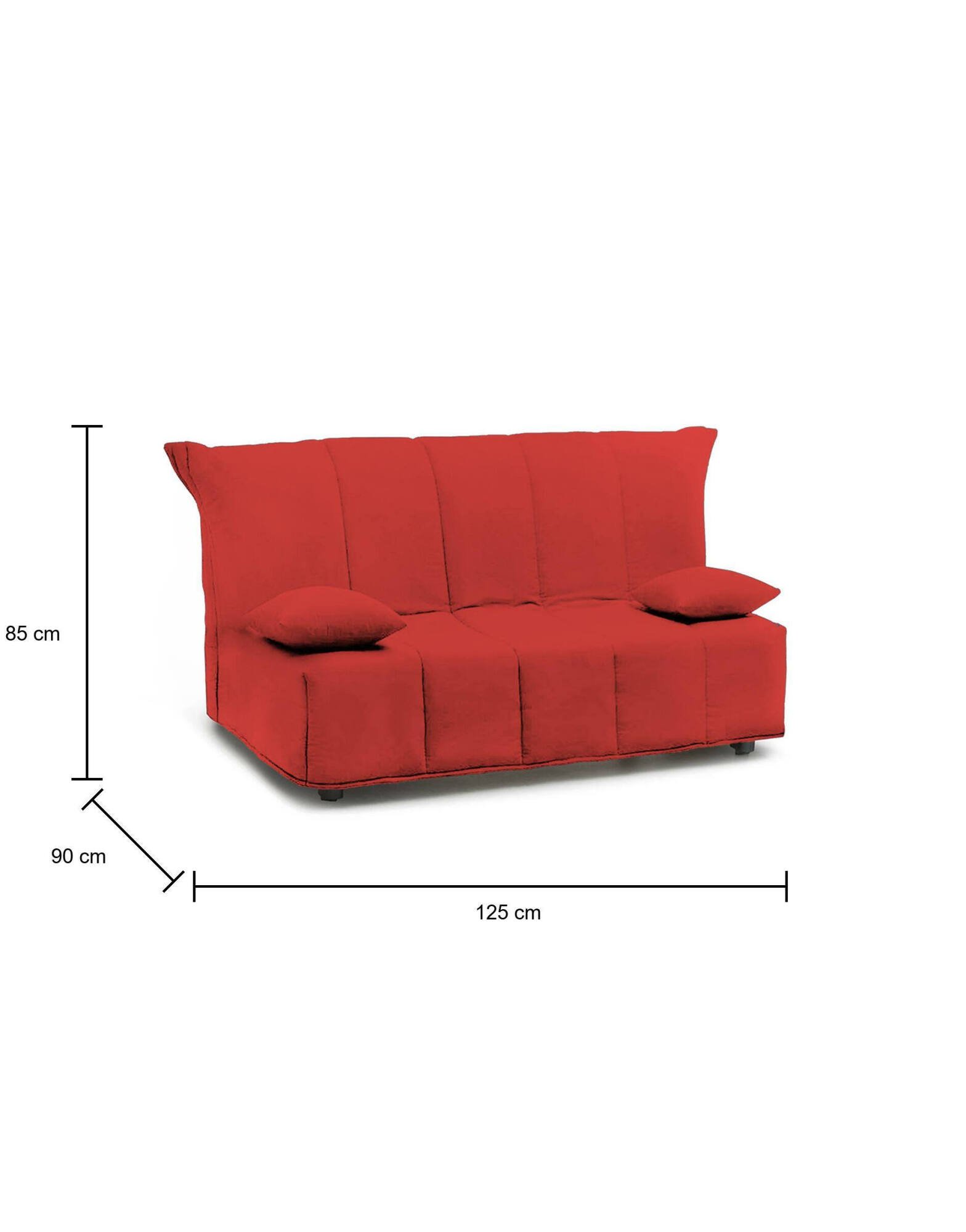 ariska - Canapé convertible Rouge - Vue supplémentaire 2