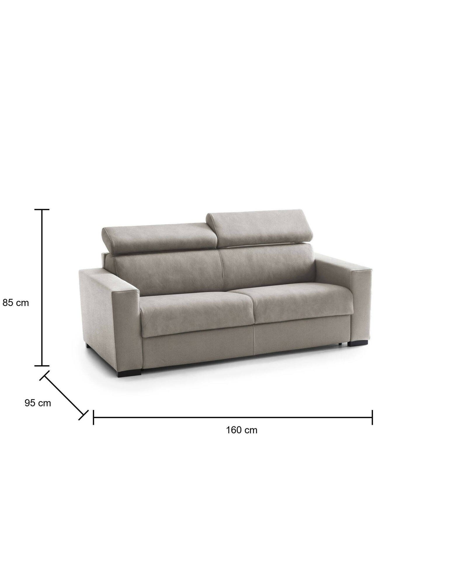 alinia - Canapé relax convertible beige - Vue supplémentaire 2
