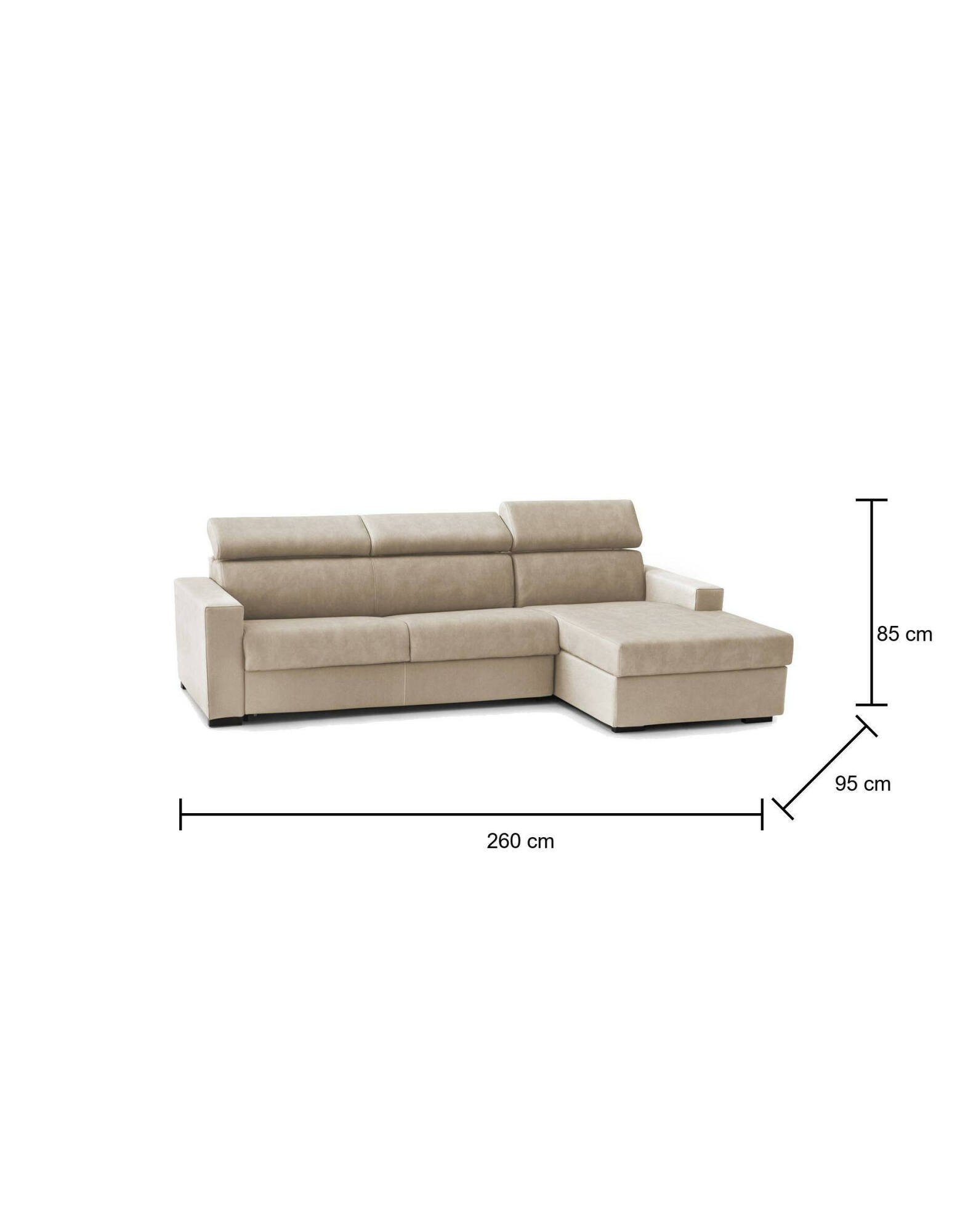 alibella - Canapé relax convertible Beige - Vue supplémentaire 2