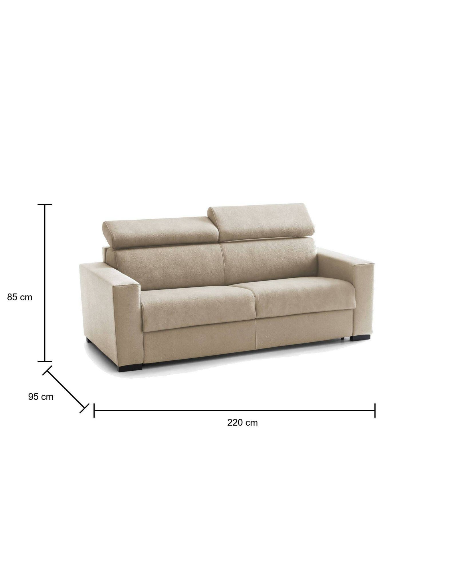Canapé relax convertible Beige - Vue supplémentaire 2