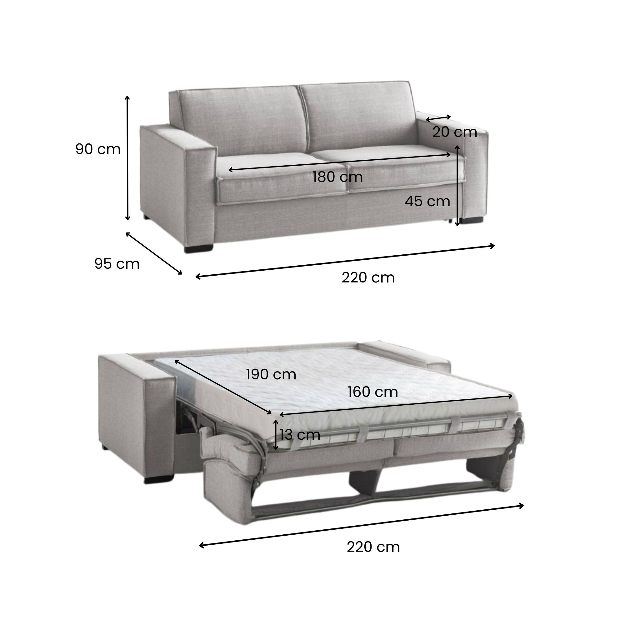 asteroide - Canapé convertible Gris - Vue supplémentaire 2