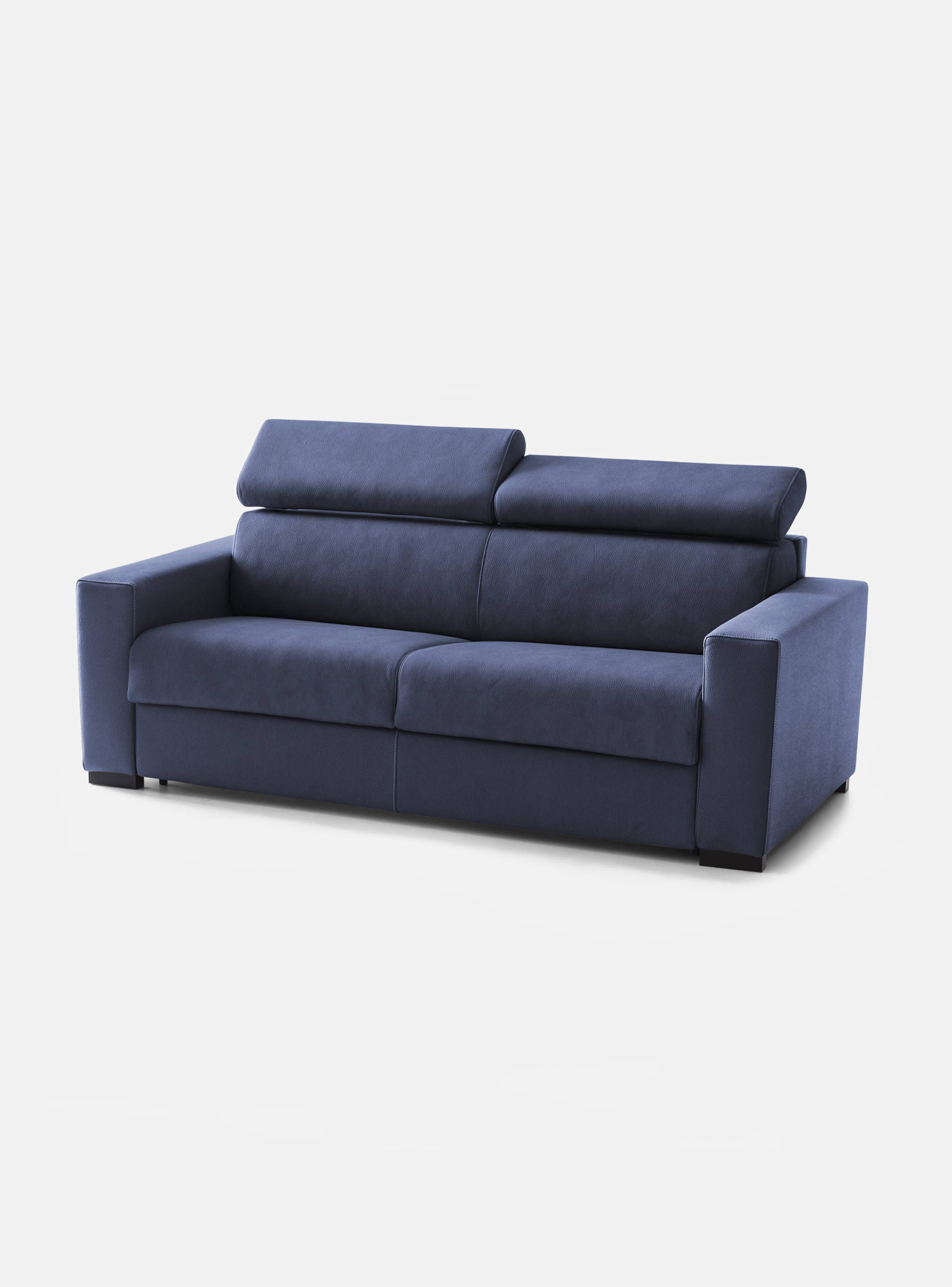 Canapé droit 2 places Bleu Tissu Moderne Confort Promotion