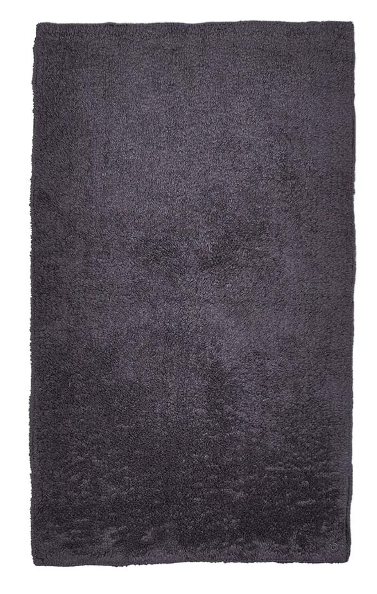 tapis de bain en coton tufté à la main - anthracite 70x120 cm