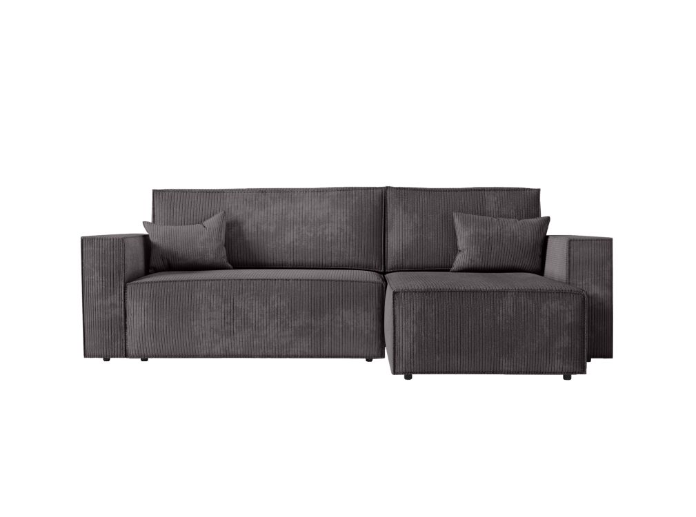 Canapé d'angle Gris Velours Design Confort Promotion
