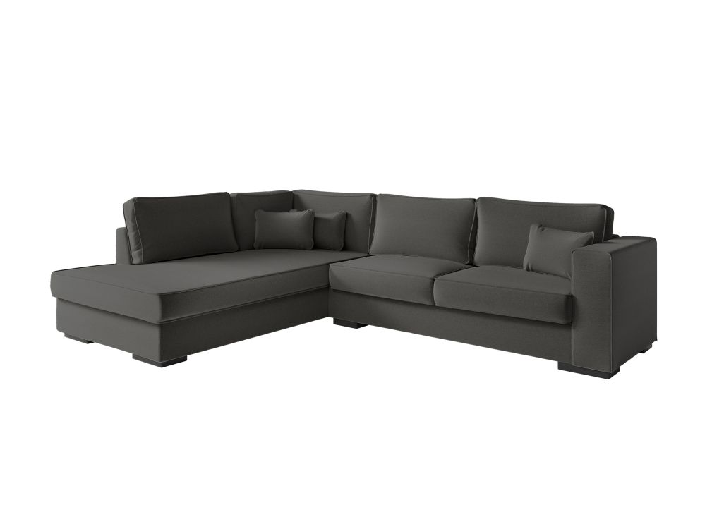 Canapé d'angle Gris Tissu Contemporain Confort Promotion