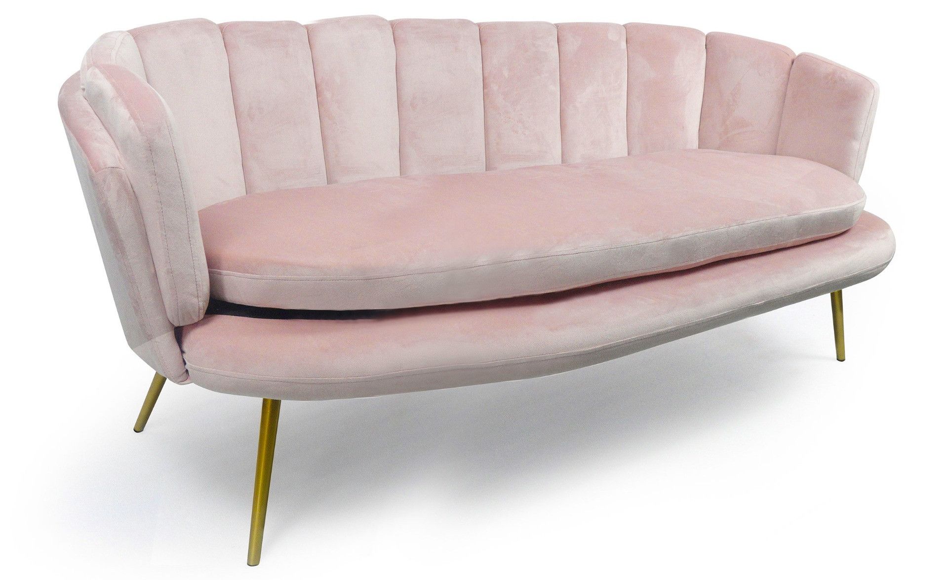 brenda - Canapé velours Rose - Vue supplémentaire 2
