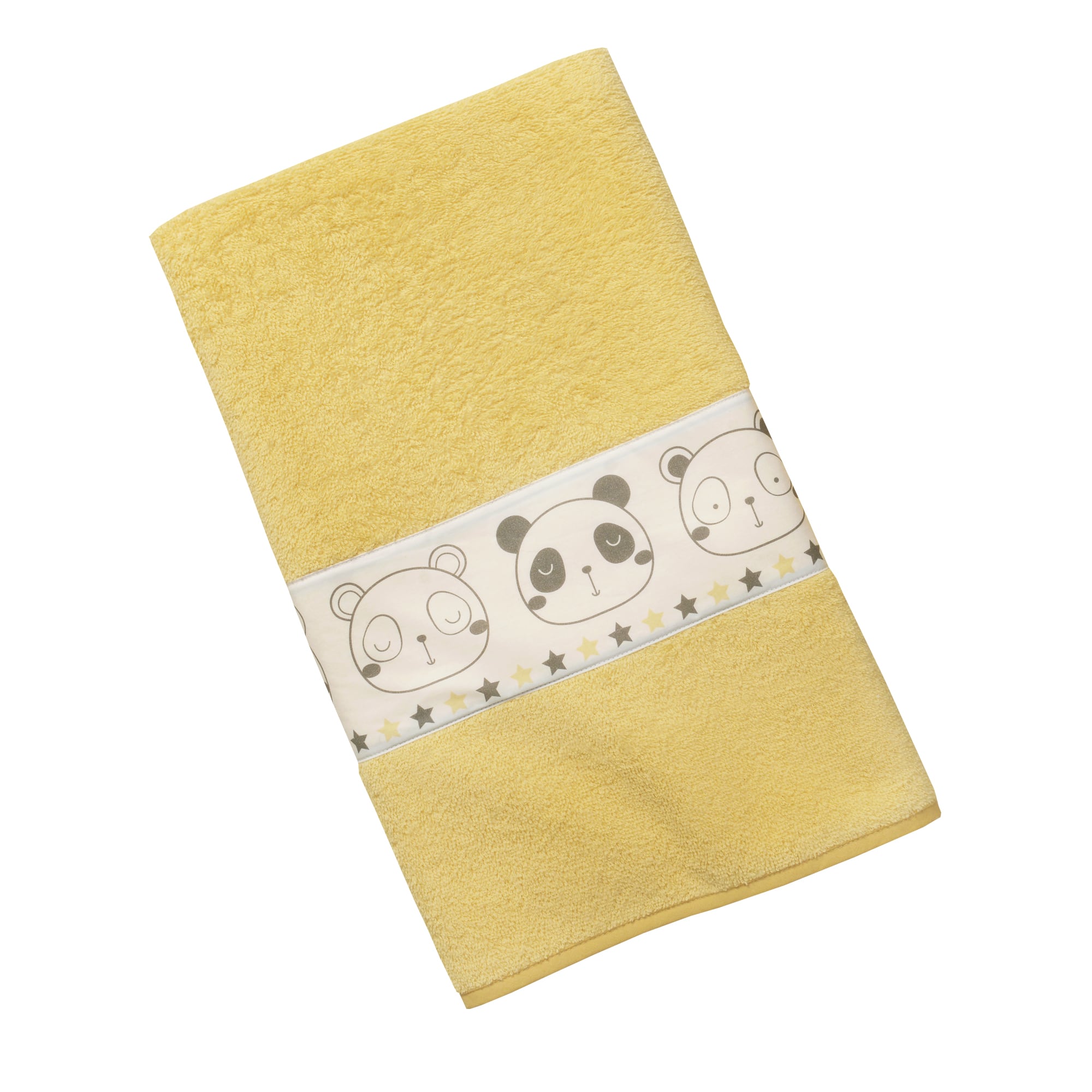 serviette de bain enfant jaune 70x130 en coton
