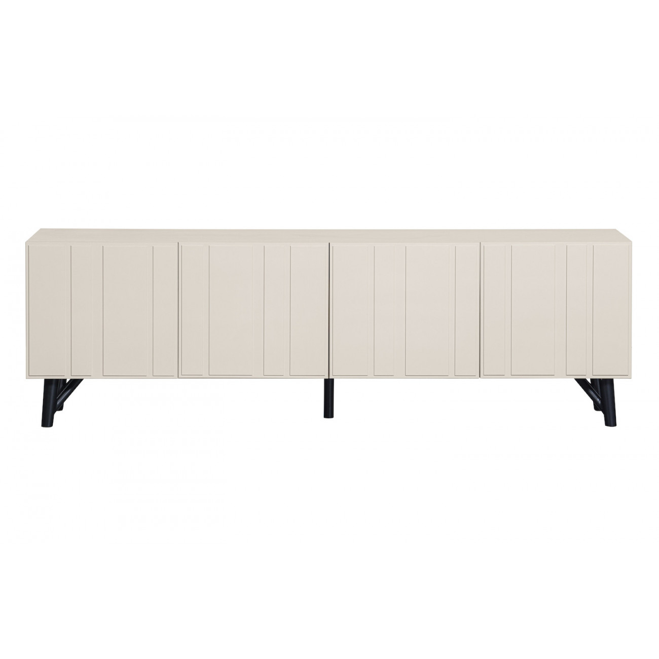 Meuble TV 4 portes en bois L181cm – Blanc