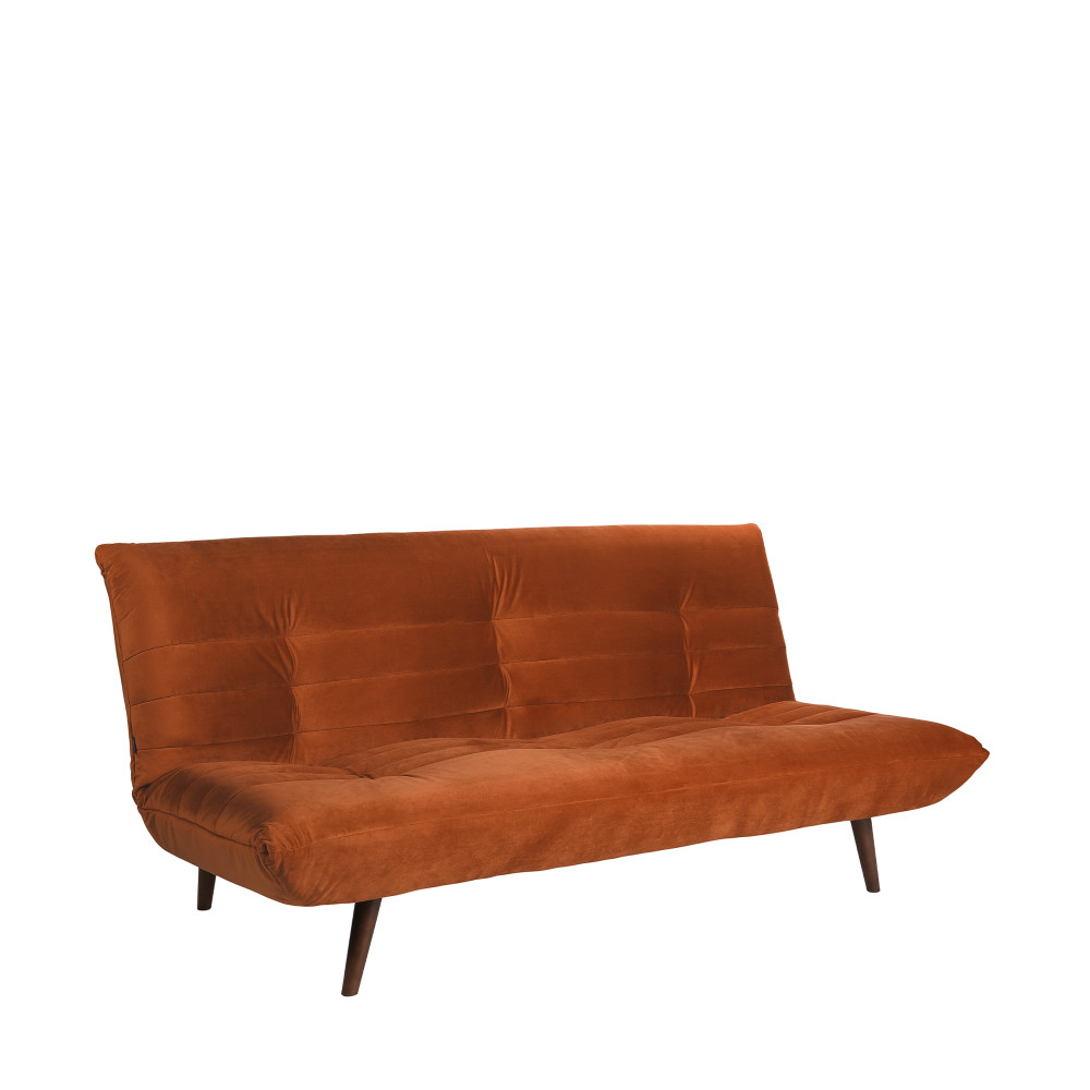 tommy - Canapé convertible velours Orange - Vue supplémentaire 2