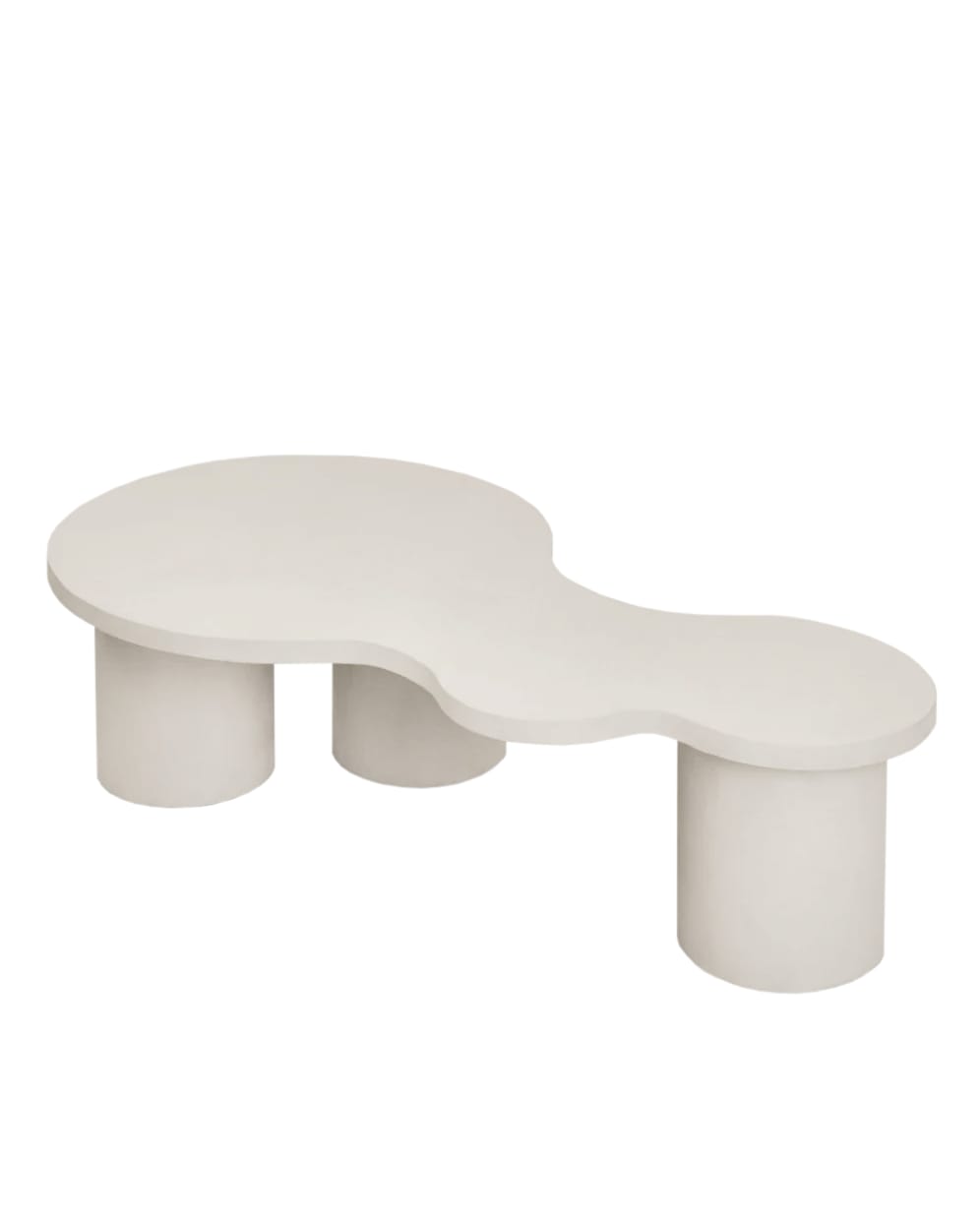 Table basse du microciment couleur blanc 130 cm