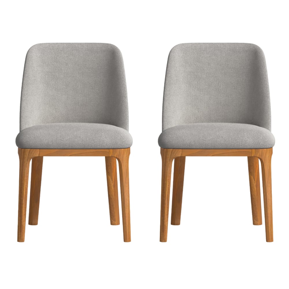 2 Chaises fabriqué à la main couleur gris
