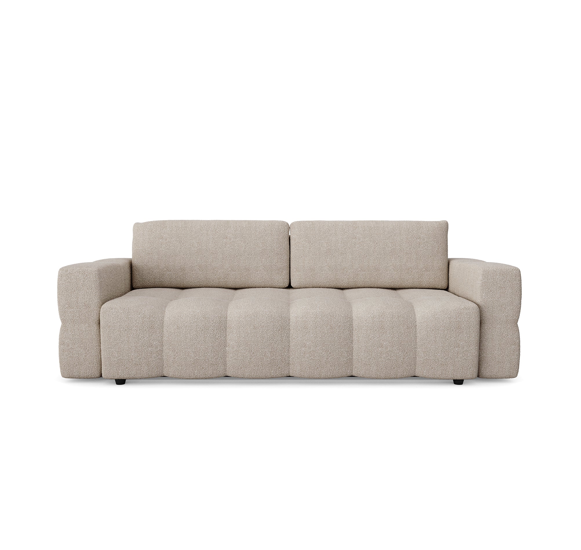 Canapé droit 4 places Beige Tissu Design Confort Promotion