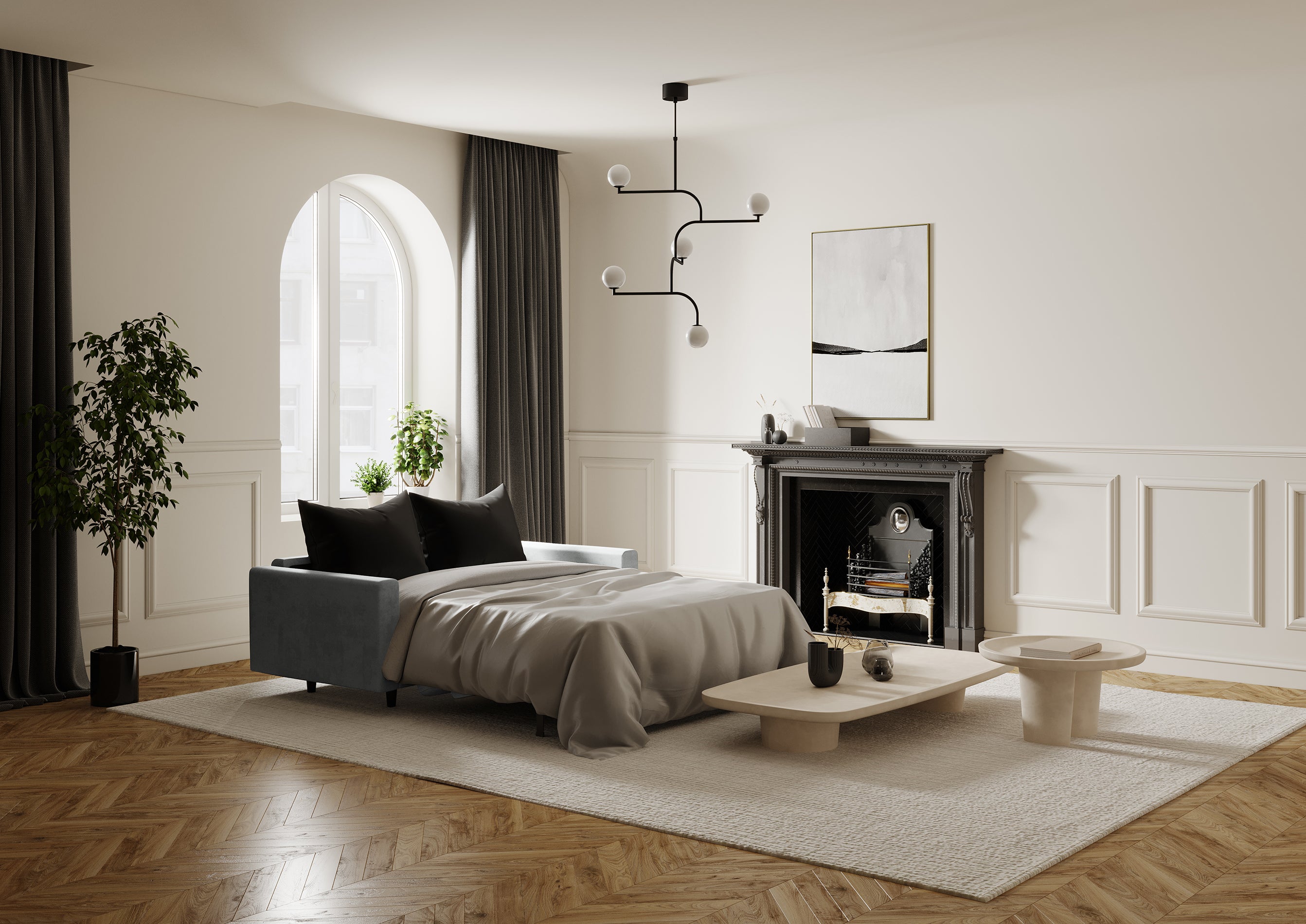 hailie - Canapé velours Gris - Vue supplémentaire 2