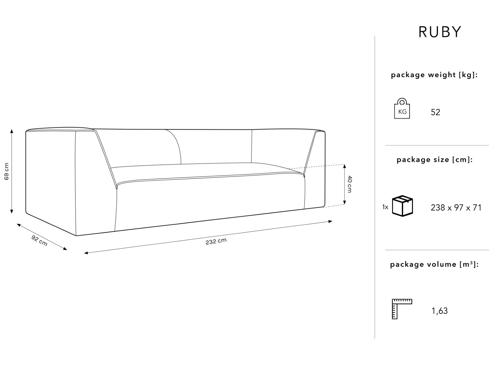 Tissu - Canapé velours côtelé Vert - Vue supplémentaire 2