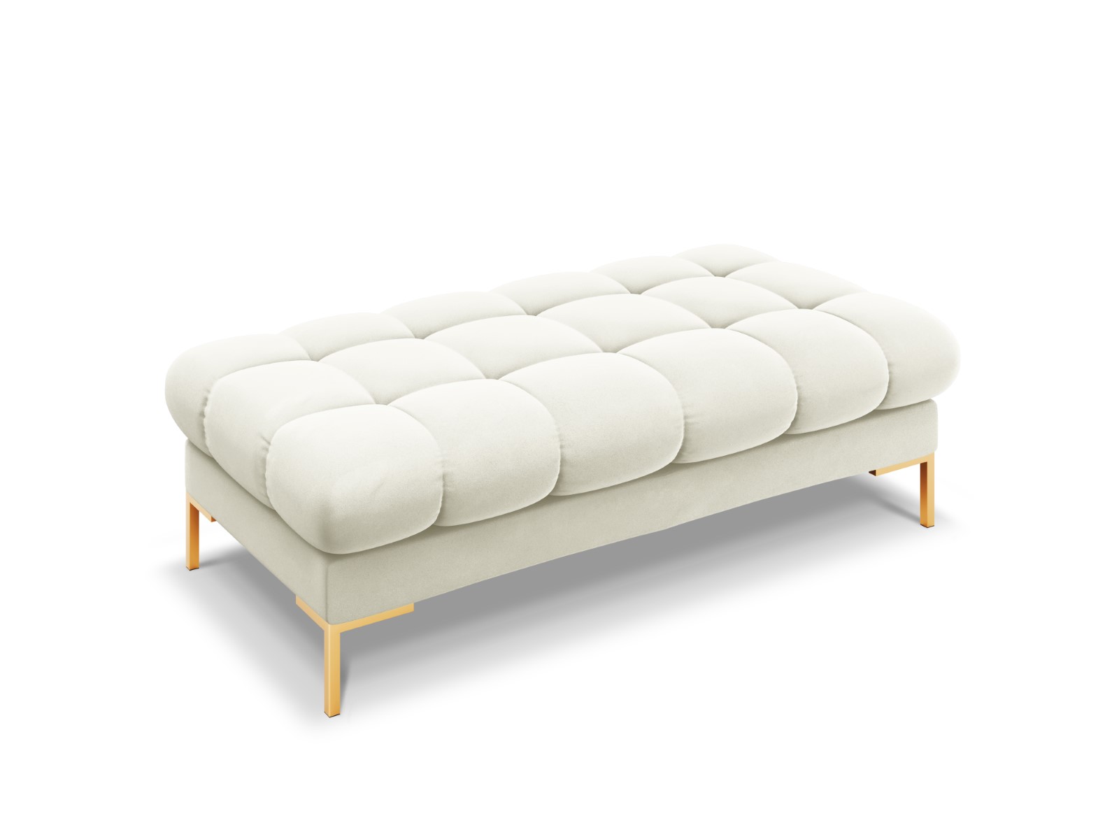 Banc 2 places en tissu velours beige clair