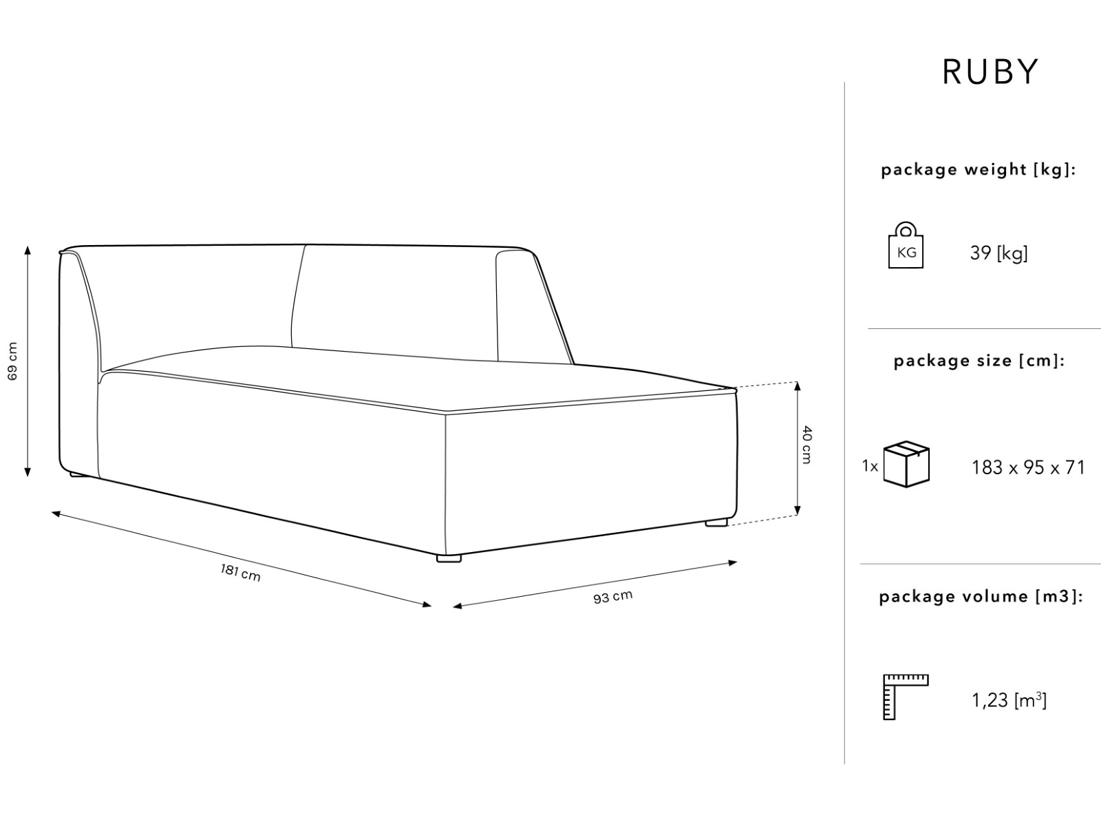 ruby - Canapé Beige - Vue supplémentaire 2