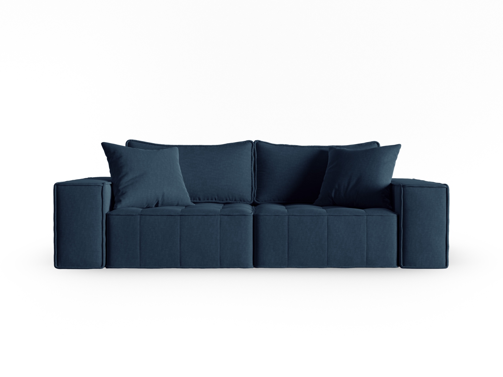 Canapé modulable 3 places en tissu structurel blue jeans