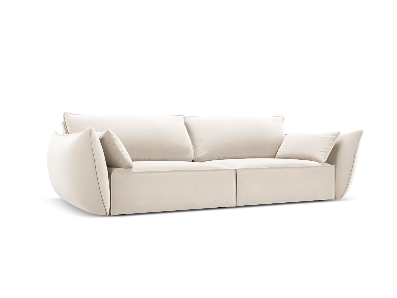 kaelle - Canapé velours Beige - Vue supplémentaire 2