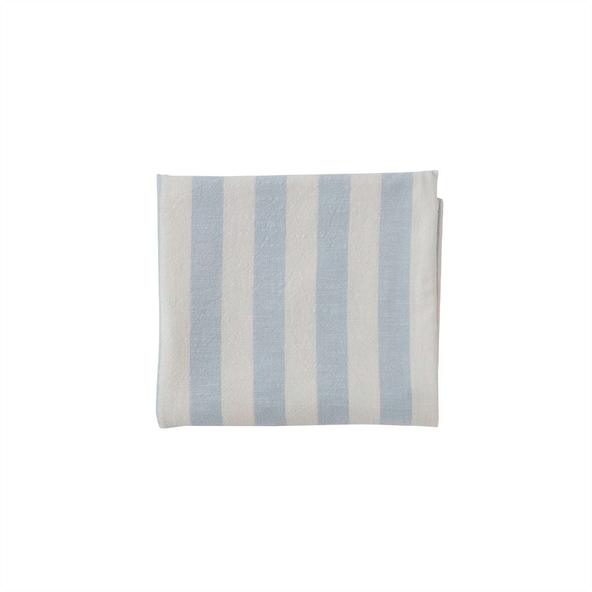 nappe rayée bleu en coton organique h260x140cm