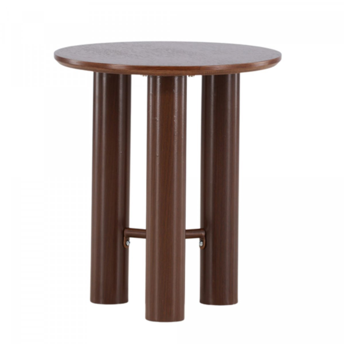 table d'appoint ronde en bois et métal 44cm