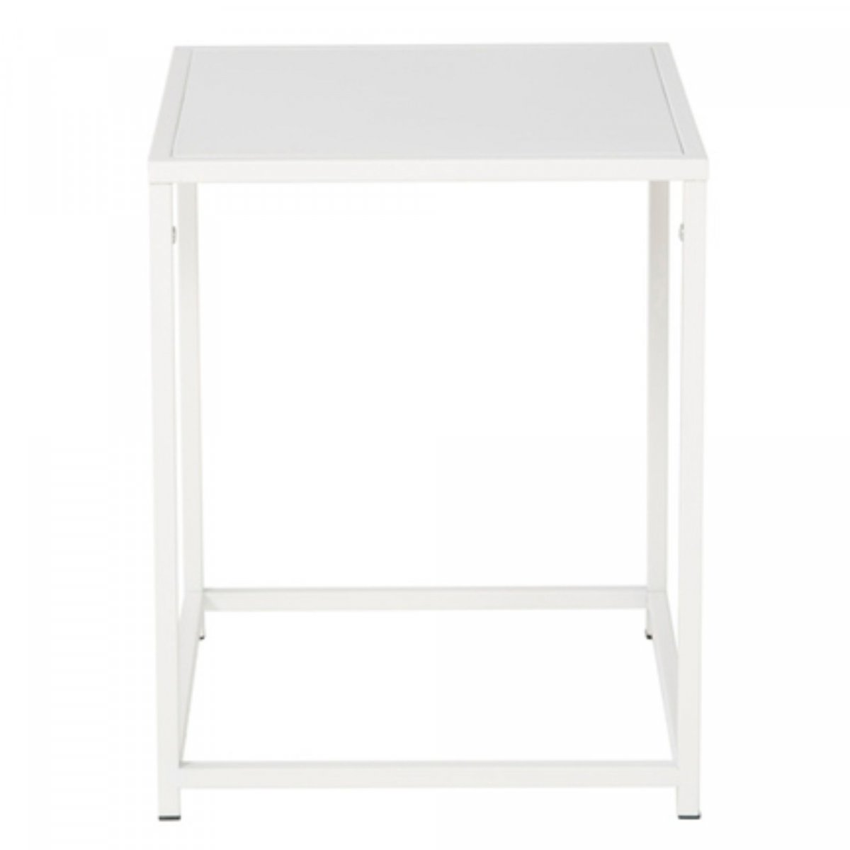 table d'appoint moderne en métal 37cm blanc